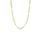 LHJHZDJC Gargantilla de cadena de color dorado para hombre y mujer, para uso diario, joyería minimalista, gran regalo para ella y él