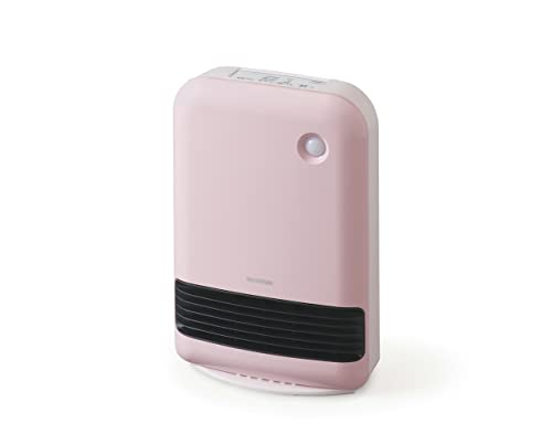 アイリスオーヤマ ヒーター セラミックファンヒーター 暖房器具 電気 足元 小型 温風 省エネ 脱衣所 人感センサー付き 大風量 ピンク JCH-12TD4-P