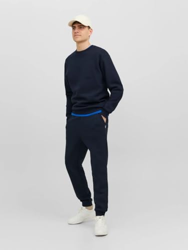JACK & JONES Herren JJEBRADLEY Sweat Crew 2erPack Langarm Sweater, Black/Navy Blazer, S 5