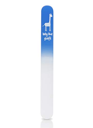Lima de uñas para bebé de Baby Blue Giraffe The Original Glass Baby Nail File azul azul