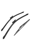 Scheibenwischer Set 3-teilig kompatibel mit Toyota C-HR CHR 2016-2023, Vorne und Hinten, 66cm + 41cm + 36cm