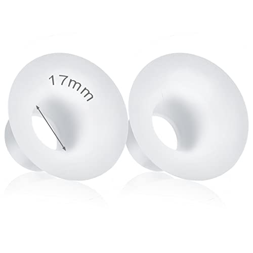 Durceler 17mm Silicone Flange Inserts Compatible with Medela/for Spectra S1 S2 / Elvie / S18 S21 / Momcozy S9 S12/ TSRETE 24mm Breast Pump Shields or Freemie 25mm; Reduce Nipple Tunnel Down to 17mm