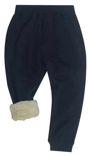 KEOYA Boys Girls Snow Ski Pants Kids Winter Overalls Waterproof Windproof Warm Pants Dark Blue 5-6 Years