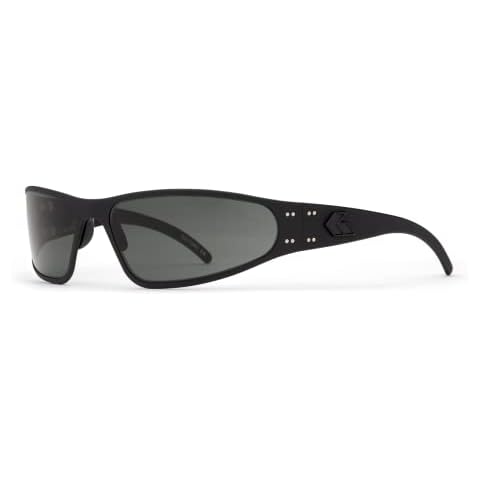 Gatorz MILSPEC Ballistic ANSI Z87.1 Wraptor Safety Sunglasses-Blackout Frame Smoke Lens Cover