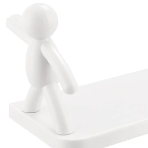 Image of Oblivion Bathroom Stick On Shelf 1 Pc - Heavy Duty Adhesive Wall Mounted Organizer Rack Without Drilling for Bathroom, Toilet, Kitchen & Living Room, Multipurpose Floating Wall Shelf for Home Storage