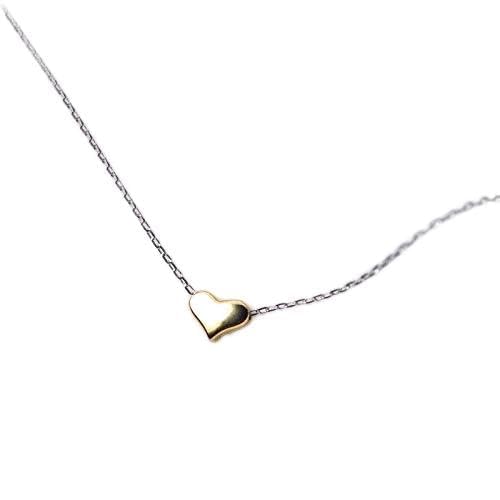 Bijoux en argent 925 véritable collier cœur or cadeau idéal fille