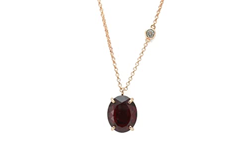 Pendentif ovale en or et grenat véritable : un bijou d'exception - 7