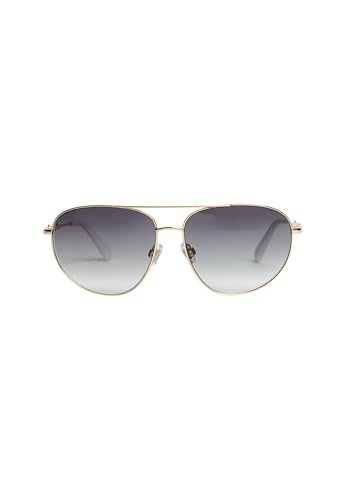 Superdry Lunettes de soleil aviateur pour femme avec verres dégradés de couleur, Verres dorés/verts, taille unique
