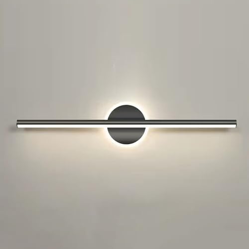 Shower Head Lámpara LED Negra para tocador