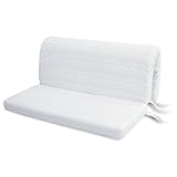 EROSS CONFORT. Matelas pour canapé lit système BZ ou accordéon. Déhoussable, lavable, respirant, hypoallergénique. Noyau en mousse HD fermeté moyenne. Hauteur 12 cm. Plaid cadeau pour canapé. (140 x