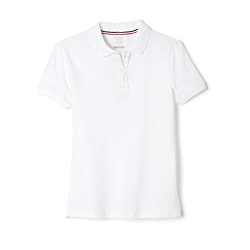 French Toast Girls' Short Sleeve Ruffle Polo