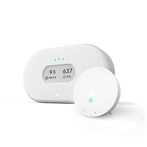 Airthings View Plus Air Quality Monitor & Anti-Mould Kit (Fine Particles, Radon, Carbon Dioxide (CO2), Volatile Organic Compounds (VOCs), Humidity, Temperature, Air Pressure & Pollen Levels)
