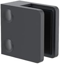 Sellon24® Glashalter Eckig Zamak Glasklemme Zink RAL 7016 Geländer Anthrazit 45x45 mm (8,00 mm)