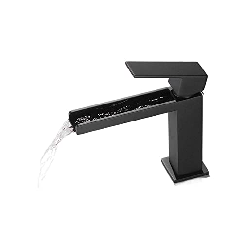Robinet de salle de bain noir mat cascade pour vasque moderne - 3