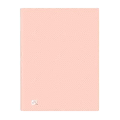 Oxford Urban, Carpeta de Fundas Plástico A4, 40 Fundas Transparentes, Color Rosa Pastel