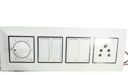 BAHUL Modular Wall Surface Electric Board with CONA SWITCHES Strong PVC Box 1 Socket Extension Boards (White, 0 m)/-image-42
