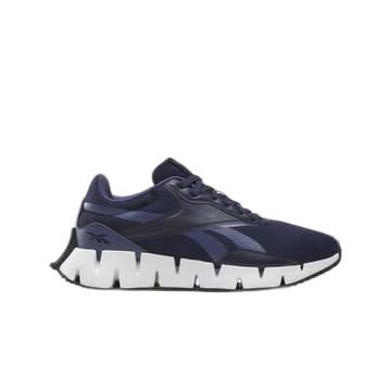 Reebok Women's Zig Dynamica STR Sneaker, Black/White/Silver Metallic, 8.5