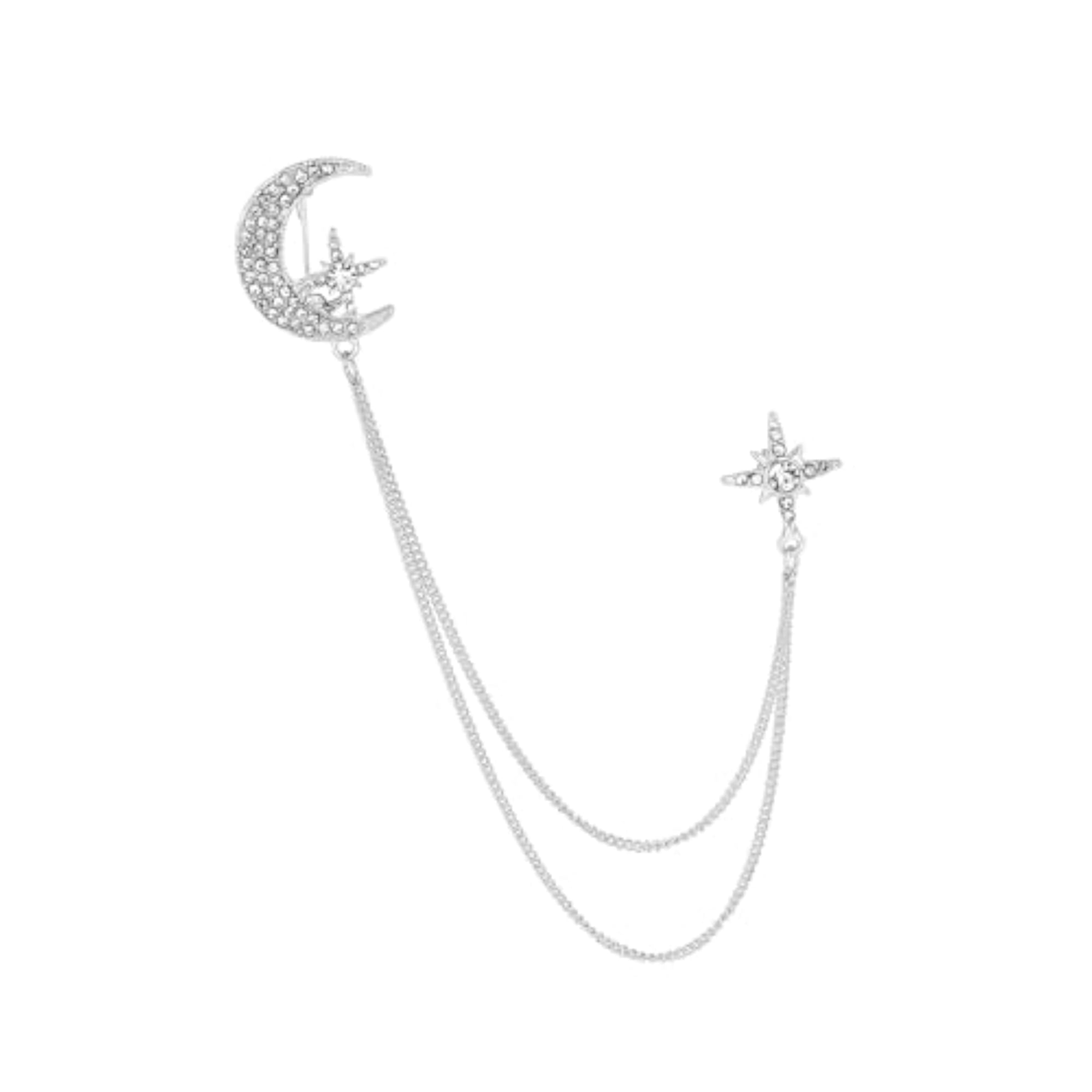 Chic Tassel Chain Brooch for Men, Durable Design