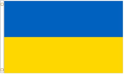 Ukraine Ukranian flag 5ft x 3ft 70 DENIER POLYESTER with eyelets