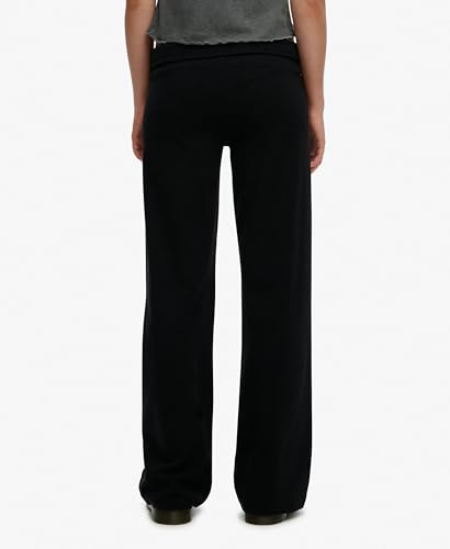 Superdry ATH ESS Fold Over Jogger Pantalones, Black, 40 Unisex Adulto