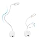 ERWEY LED Wandleuchte weiße Leselampe Wand, Bettleuchte mit Touch Button Einstellbar Licht 3000-6000K, 4W Bettlampe 360° Flexible Schwanenhals Lampe mit USB-Ladeanschluss für Bett, Schlafzimmer