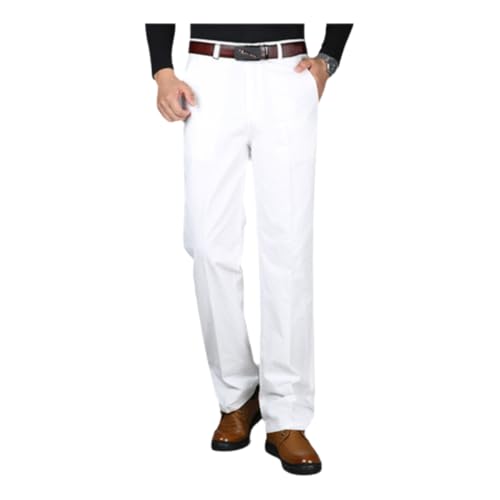 Men's Slim-Fit Casual Chino Pant Spring and Autumn Thick Double Pleated Loose Cotton High Waist