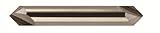 Bassett - B10026 MCH-2D Series Solid Carbide End Mill, Uncoated (Bright) Finish, 2 Flute, 90 Degrees Profile Angle, Chamfer End, 0.15' Cutting Length, 1/8' Cutting Diameter, 1-1/2' Length (Pack of 1)