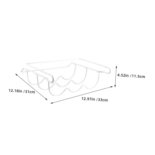 Soporte para botellas organizado para refrigerador blanco miniatura 2