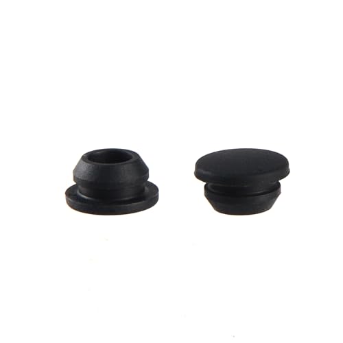 Image of RUIAN 20 Pcs Silicone Plugs, Waterproof Tapered Round 9mm Hole Stoppers, Hole Stoppers Waterproof Hole Plug for Metal Tube, Black.