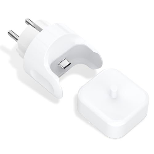 2-in-1 Ladestation Steckdose Kompatibel mit Philips Sonicare Elektrisches Zahnbürste Ladegerät Kabelloses Wandladegerät für 3100 4100 4500 5300 5500 6100 7100 USB C Charger Station