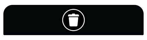 Image of Rubbermaid Commercial Products 1961575 Configure Waste Receptacle Trash Can Sign, Landfill, 45 gal, Black