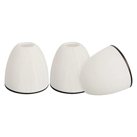 Voguad 3 Pack Bell Shaped White Frosted Glass Shade, Traditional Style Modern Lighting Fixture Shade Replacement for Ceiling Fan Lights Wall Light, Lipless with 1-5/8-inch Fitter Opening Cover