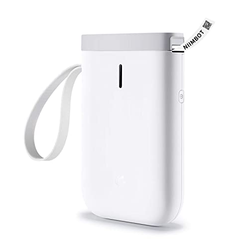 Niimbot Label Maker Machine D11 Label Printer Tape Included Portable Wireless Connection Multiple Templates Available For Phone Pad Easy To Use Office Home Organization Usb Rechargeable, White #TOP18
