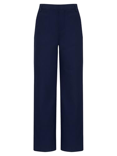 renvena Boys School Uniform Straight-Fit Flat-Front Dress Pants3