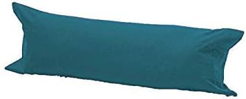 INSAFIANS Long Bolster Pillowcase Soft & Comfortable Covers for Pregnancy Maternity Orthopedic Support Ideal for Side and Back Sleepers (DO 4.6 FT WITH COVER teal) — image 1