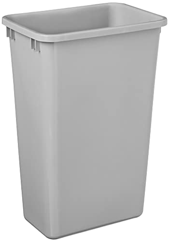 Hardware Resources Indoor Trash Bin - 13-Gallon Garbage Disposal Container - Waste Basket for Home, Kitchen, Commercial Use - Works with Hardware Resources Pullout Systems - 22.5x14.88x10.25â€, Gray