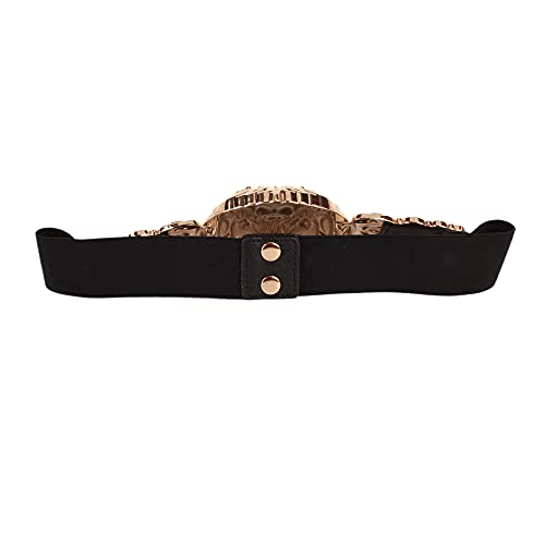 U Scinan Ladies Elastic Cinch Belt Golden Lion Head Carved Corset Retro Waistband Waist Seal4