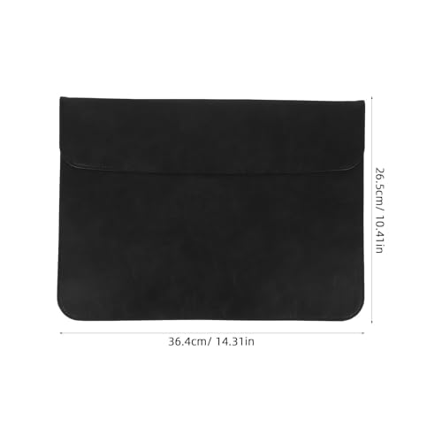 Pochette ordinateur portable 13.3 pouces en cuir synthétique premium noir - 4