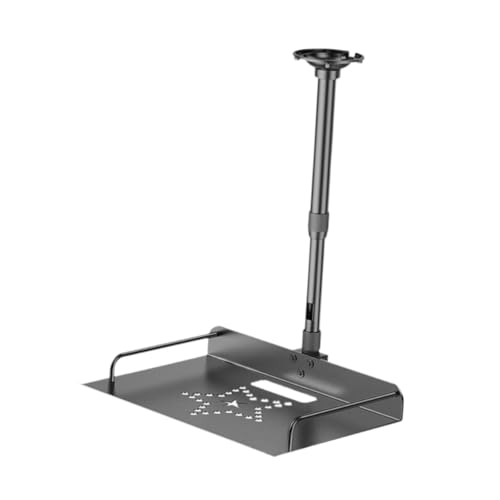 Soporte de techo para proyector con bandeja universal y estante resistente para casa 8
