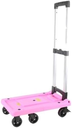 Folding Portable Cargo Trolley - Lightweight Blue Luggage Cart, Compact Shopping Cart for Easy Transport, Ideal for Daily Errands, Couriers, and Outdoor Activities