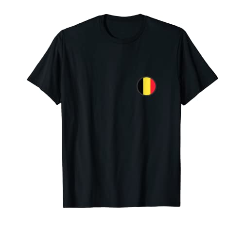 Flag Belgium T-Shirt, Black