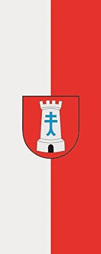 Drapeau de Bietigheim-Bissingen vertical 120x300 cm pavillon U24 grand format