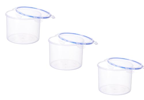 Image of Aristo Lock & Fresh 1020 Plastic Storage Container For Storing grains, pulses, rice, wheat etc Set of 3-3800 ML, Transparent Clear, large (LOCK&FRESH1020) (22(D) x 14.5 CM)