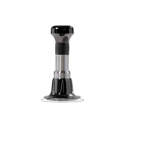 Tamper 51/53/58 mm, stal nierdzewna, odporna na zmieloną kawę, gwint, narzędzie do dystrybucji espresso, akcesoria barista (czarny, 51 mm)