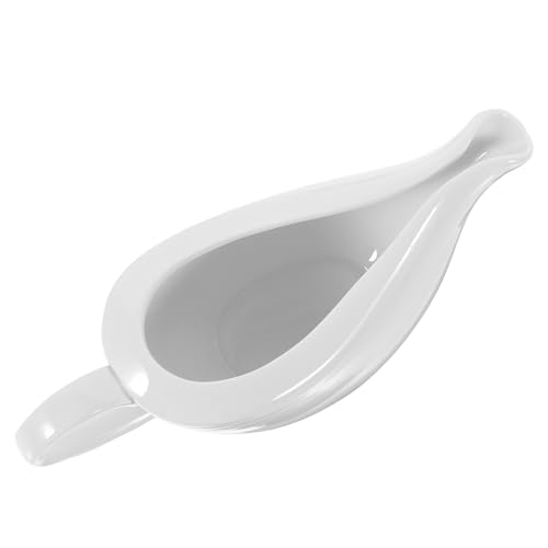 Unomor 1pc Juice Bucket Sauce Dispenser Condiment Containers Gravy Boat & Saucer Sauce Pot Steak Sauce Pitcher Porcelain Gravy Boat Coffee Creamer Pitcher Mini Sauce Boat White Ceramics