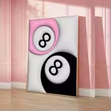 Affiche preppy KEMEIQI boule 8 pour relooker un mur vide salon branché