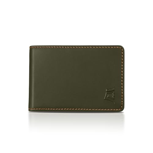 Image of Kings Loot Wallet for Men | Minimalist Slim RFID Blocking Leather Design with Cash Pocket & Card Pull Strap | Holds 1-12 Cards | Stylish & Durable Wallets (Sage)