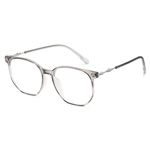 Image of Cyxus Retro Blue Light Glasses Men - Square TR90 Metal Blowline Frame Stylish Trendy for Computer Daily Work 8252