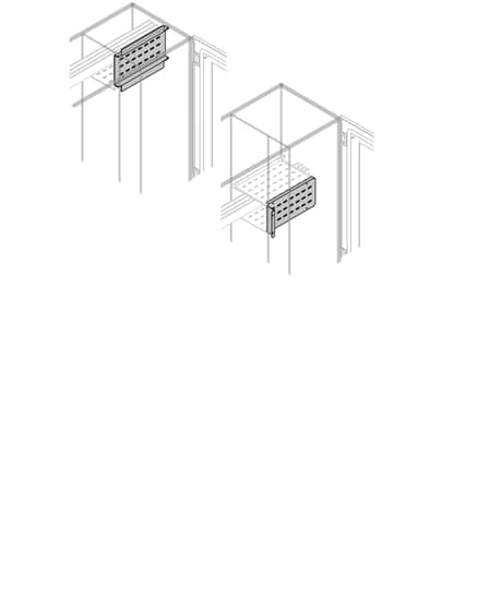 Ségrégation avant ABB Entrelec 200x400 avec support intérieur pour isolation cabine