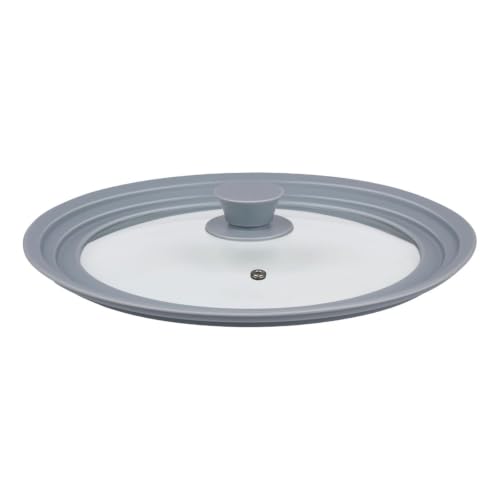 alpina Universeel Glazen Deksel - Pannendeksel met Siliconen Rand - Anti Spatdeksel voor Pannen - Glazen Deksel 24cm/26cm/28cm